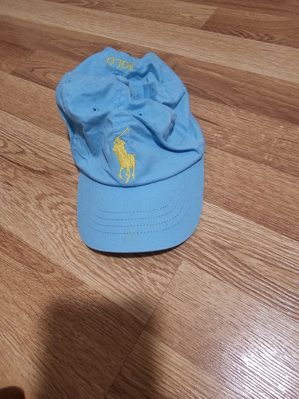 Polo by Ralph Lauren Kids Blue Baseball Cap with Yellow Logo